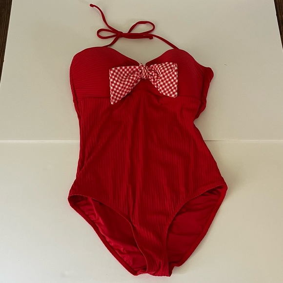 MATILDA JANE Size Medium Poolside Party RED ONE PIECE SWIMSUIT - Picture 11 of 11